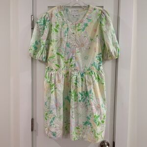 Sugarlips Floral Mini Dress - Green and Pink